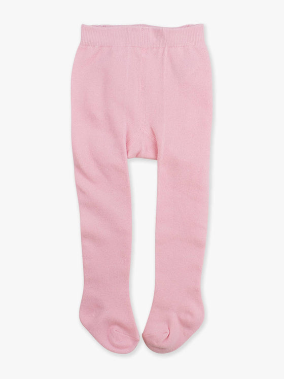 Girls Pink Footed RuffleButt Tights