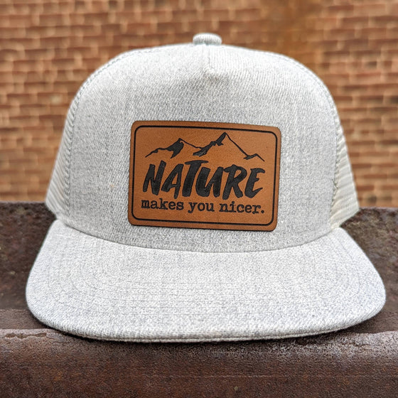 Grey Nature Lover Trucker Hat for Outdoor Summer Kids