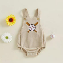  Waffle Knit Baseball Romper