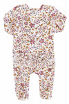 Mauvelous Meadow Ruffle Zipper Footie