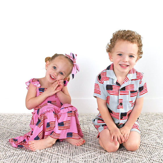 George Blue Flag ORGANIC COASTAL SET 4th of July