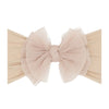 Baby Bling® Tulle FAB® soft nylon headband with tulle bow: Pleated Cherry