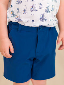  Boys Navy Hybrid Shorts: Navy
