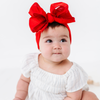 Baby Bling® Faux Silk Big Classic Bow on soft nylon headband: Ivory