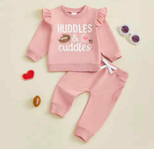  Huddles & Cuddles 2-Piece Pink Ruffled Girl Set