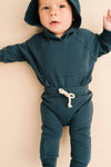 Navy Hoodie Romper Set