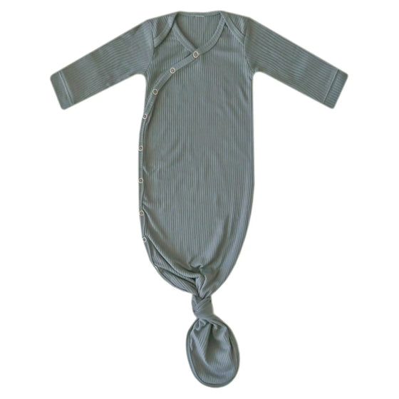 Copper Pearl Knotted Gown- Moss