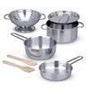 Melissa & Doug- Lets Play House! Stainless Steel Pots and Pans Set