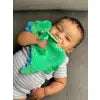 Itzy Lovey Green Dino Plush with Silicone Teether Toy