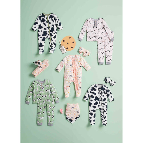 Green Cow Pajama Set