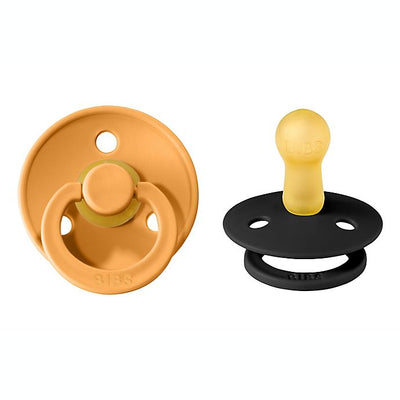 BIBS Pacifier 2 PK- Apricot/Black