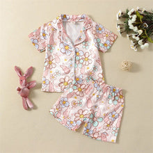  2 Piece Easter Bunny Floral Silk Pajama