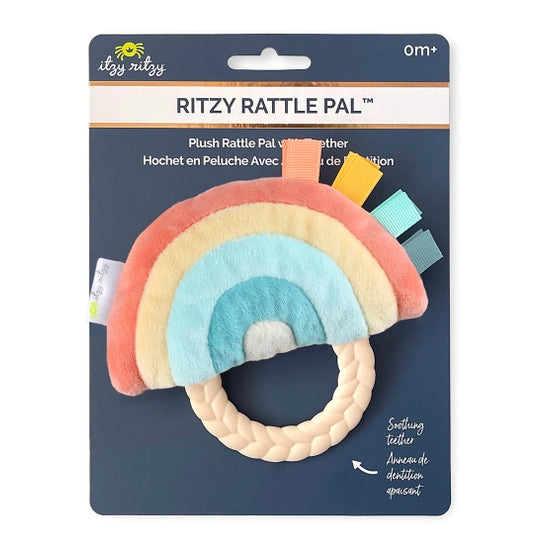 Rainbow Ritzy Rattle Pal Plush with Teether