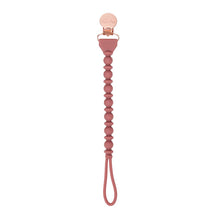  Sweetie Strap Silicone Pacifier Clip-Rosewood Beaded