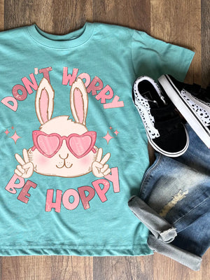 Don't Worry Be Hoppy Easter- Sea Salt Color