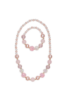  Pearly Pink Bracelet & Necklace Set