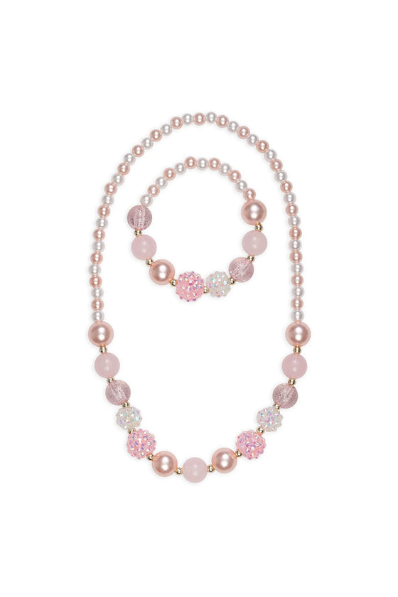 Pearly Pink Bracelet & Necklace Set