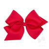 King Grosgrain Scalloped Edge Bow- Red