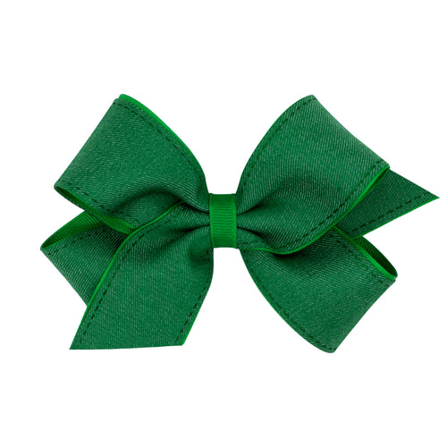 Medium Colored Denim Bow-Green