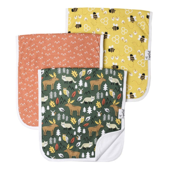 Set of Three Premium Burp Cloth - Atwood