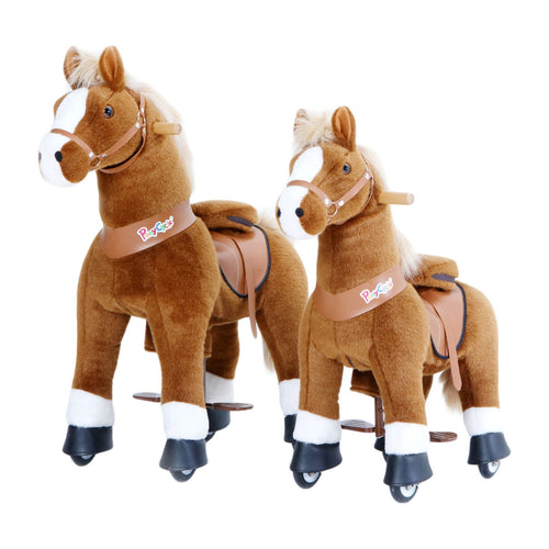Brown Horse with White Hooves, Small (Ages 3-5)