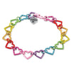 Charm IT! Rainbow Heart Link Bracelet