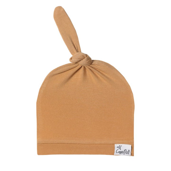 Copper Pearl Top Knot Hat - Dune