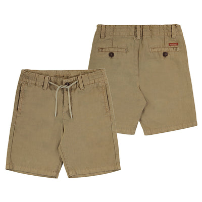 Camel Twill Lined Shorts