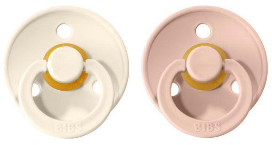 BIBS Colour Pacifier 2 PK- Ivory/Blush