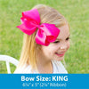 King Grosgrain Scalloped Edge Bow- Red