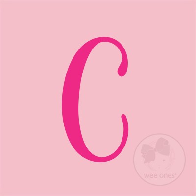 Medium Monogram Bow Pink / J