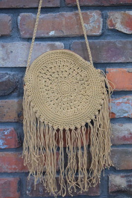 Fringed Crochet Purse