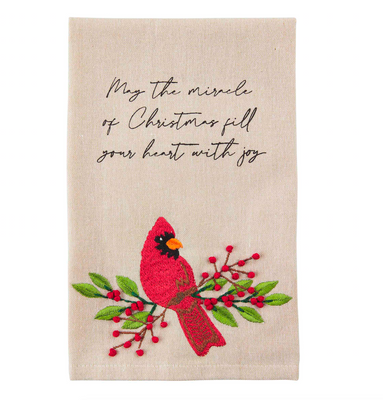 Cardinal French Knot Towel