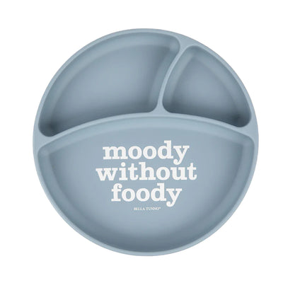 Moody Without Foody Plate - Blue
