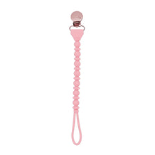  Sweetie Strap Silicone One-Piece Pacifier Clip- Pink Beaded