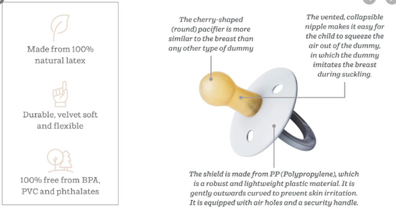 BIBS Colour Pacifier 2 PK- Ivory/Blush