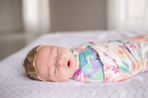 Knit Swaddle Blanket - Bloom