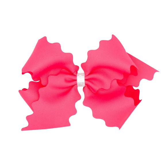 Small King Bright Pink Squigle Bow