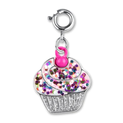 Gold Glitter Cupcake Charm