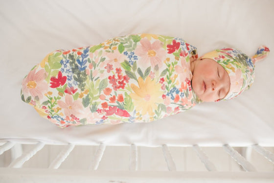 Knit Swaddle Blanket - Lark