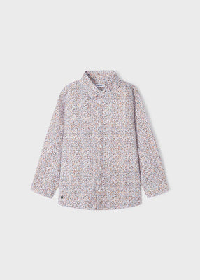 Printed Long Sleeve Sustainable Cotton Shirt- Flores