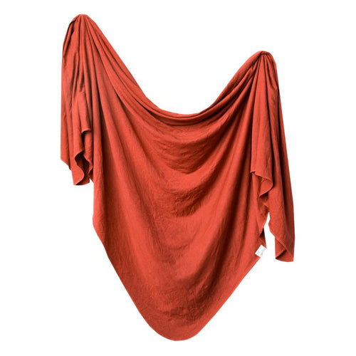 Knit Swaddle Blanket - Rust