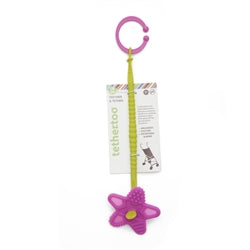 Teether and Tether- Chartreuse/Pink